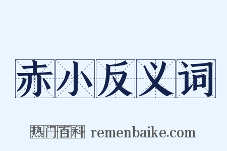 赤小反义词是什么意思的图片